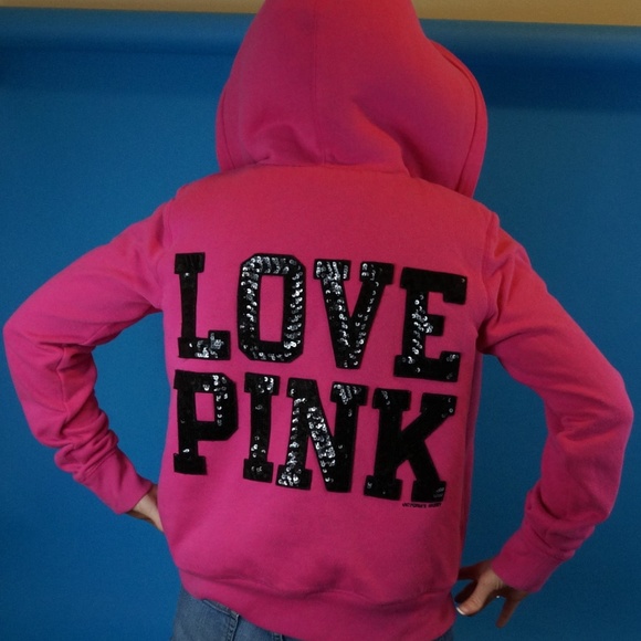 PINK Victoria's Secret Tops - PINK Victoria's Secret faux fur hoodie